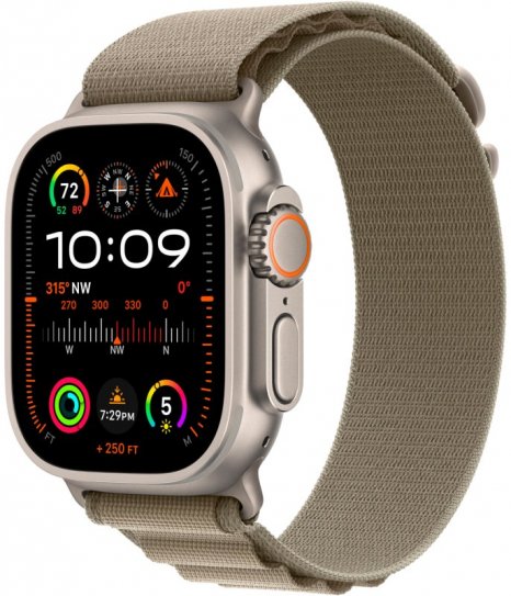 Фото товара Apple Watch Ultra 2 49mm Titanium Case with Olive Alpine Loop Band - Large (GPS + Cellular)