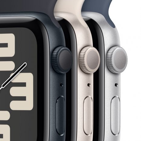 Фото товара Apple Watch SE (2023) 40mm Silver Aluminium Case with Storm Blue Sport Band (GPS) (размер M/L)