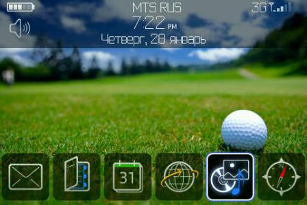 Интерфейс операционной системы Blackberry 4.0.