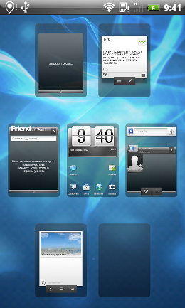 Пользовательский интерфейс HTC Incredible S.