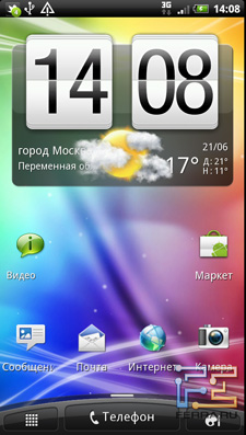 Рабочие столы HTC Sense на HTC Sensation