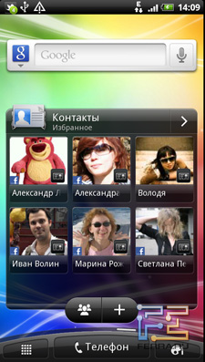 Рабочие столы HTC Sense на HTC Sensation