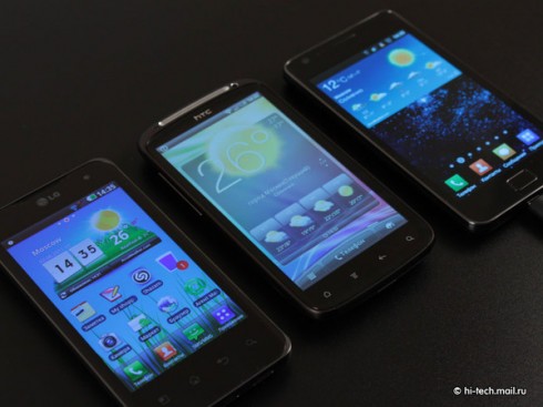 HTC Sensation, Samsung Galaxy S II, LG Optimus 2X: сравнительный тест