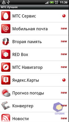 Скриншоты HTC Sensation