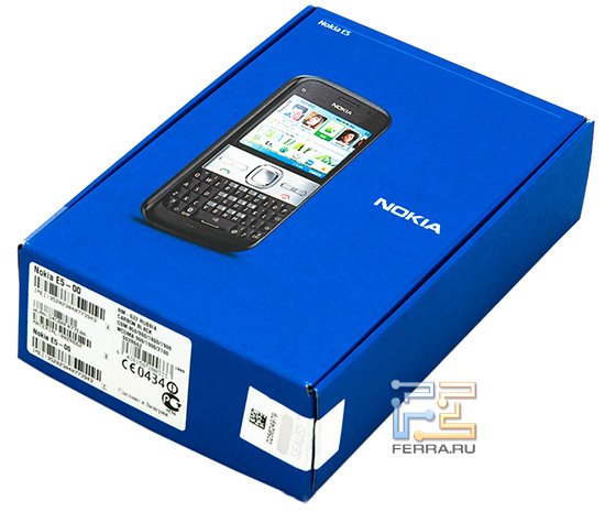 Коробка со смартфоном Nokia E5-00