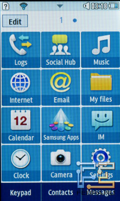 Интерфейс Samsung Samsung S5260 Star II