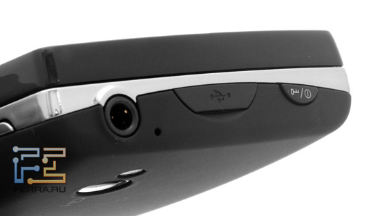 Конструкционные элементы на верхнем торце корпуса Sony Ericsson Xperia mini pro