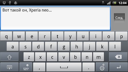 Обзор Sony Ericsson Xperia neo 