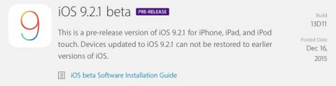 Apple IOS 9.2.1