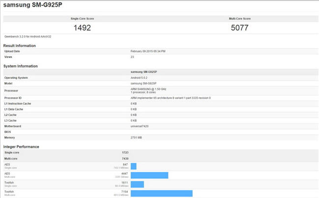 Apple iPhone 6S Geekbench