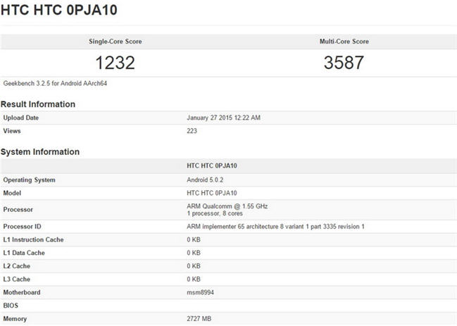 Apple iPhone 6S Geekbench