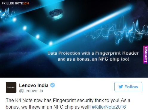 Lenovo K4 Note new info