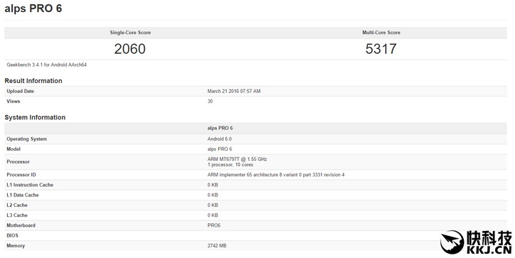 Meizu Pro 6 Geekbench