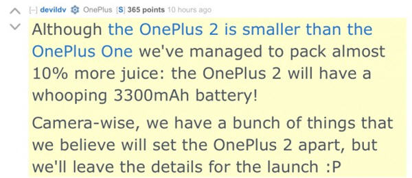 OnePlus 2 battery