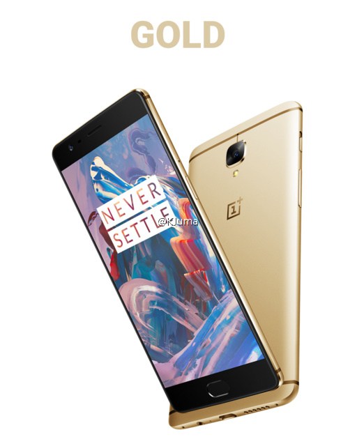 OnePlus 3 gold