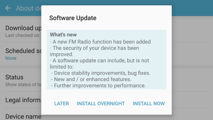 Samsung Galaxy S7 & Galaxy S7 Edge FM-radio