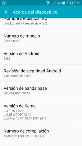 Samsung Galaxy S5 Marshmallow