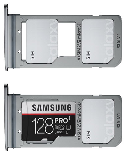 Samsung slots for microSD