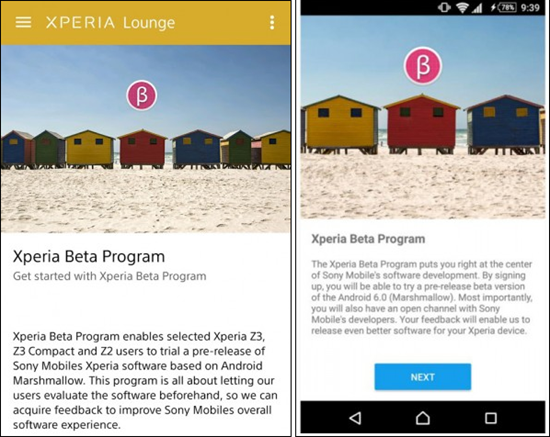 Sony beta Android 6.0