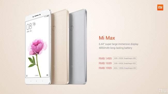 Xiaomi Mi Max official