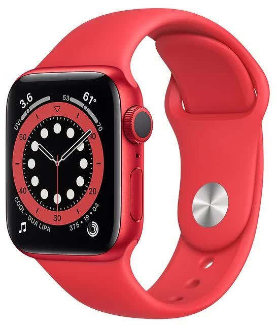 Apple Watch Series 6 GPS 40mm (RU, Aluminum Case with Sport Band, (PRODUCT) RED)