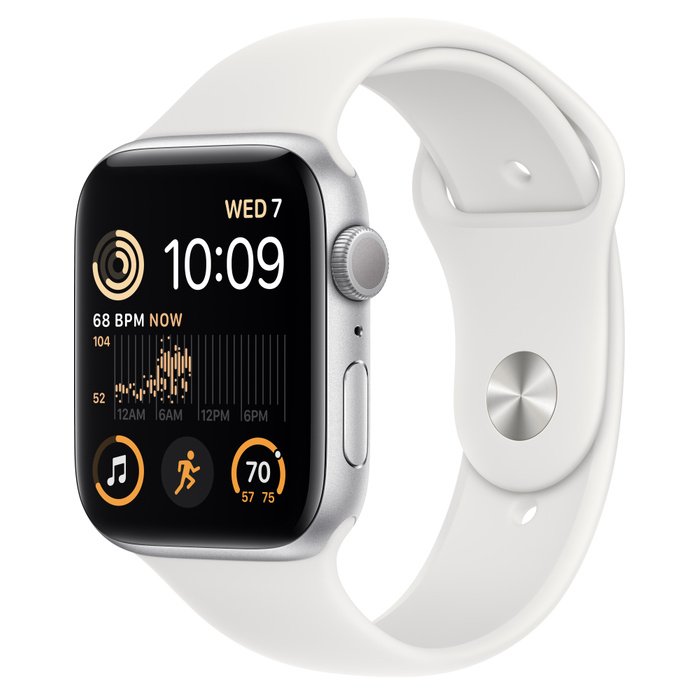 Apple Watch SE 44mm (Silver Aluminum case with Sport Band)
