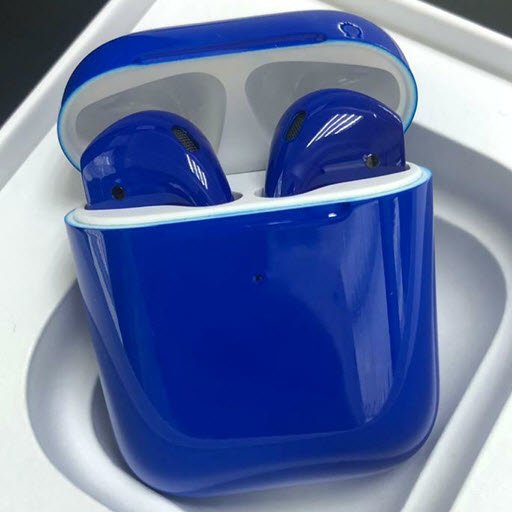 Apple AirPods 2 Color (беспроводная зарядка чехла, gloss blue)