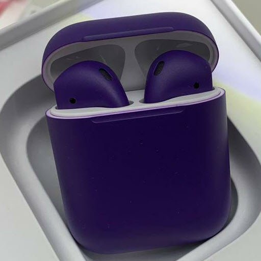 Apple AirPods 2 Color (беспроводная зарядка чехла, matt violet)