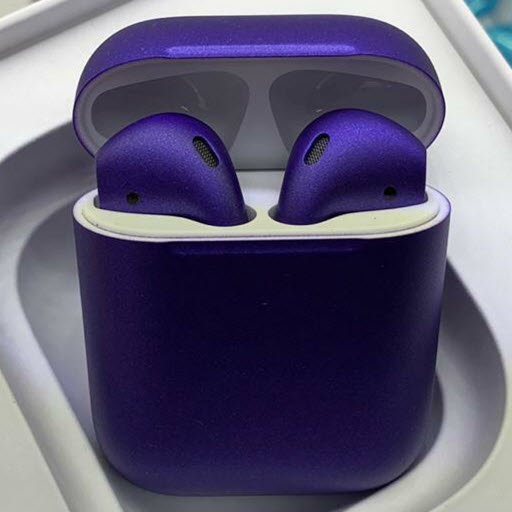 Apple AirPods 2 Color (беспроводная зарядка чехла, metallic purple)