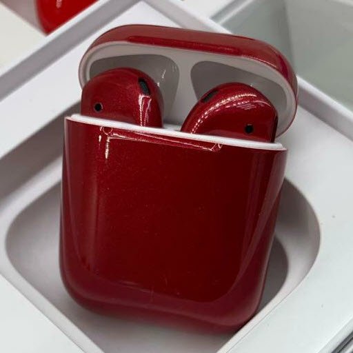 Apple AirPods 2 Color (без беспроводной зарядки чехла, gloss cranberry)
