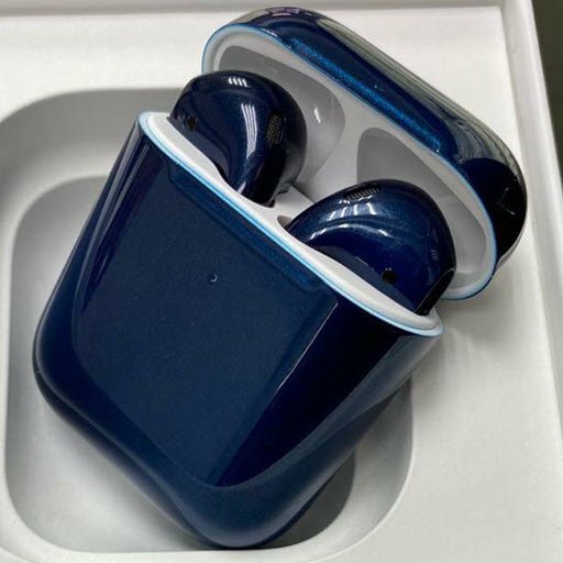 Apple AirPods 2 Color (без беспроводной зарядки чехла, gloss dark blue)