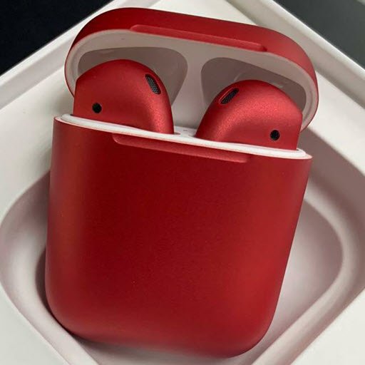 Apple AirPods 2 Color (без беспроводной зарядки чехла, matt dark red)