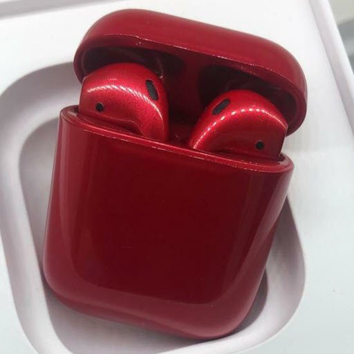 Apple AirPods 2 Color (без беспроводной зарядки чехла, Premium gloss cranberry)