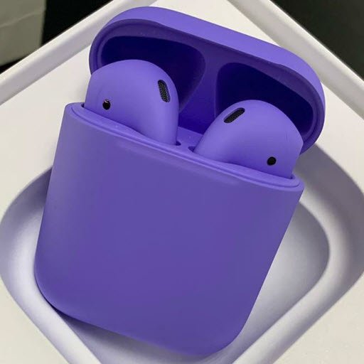 Apple AirPods 2 Color (без беспроводной зарядки чехла, Premium matt light purple)