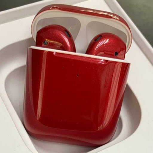 Apple AirPods 2 Color (беспроводная зарядка чехла, gloss cranberry)