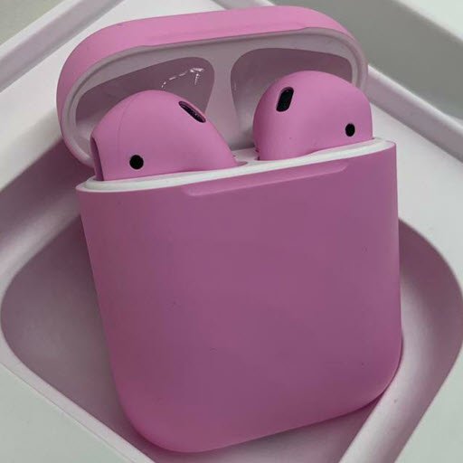 Apple AirPods 2 Color (без беспроводной зарядки чехла, matt soft pink)