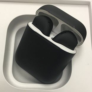 Apple AirPods 2 Color (беспроводная зарядка чехла, matt black)