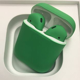 Apple AirPods 2 Color (без беспроводной зарядки чехла, matt green)