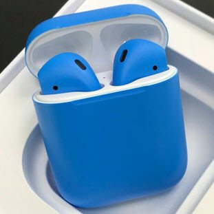 Apple AirPods 2 Color (без беспроводной зарядки чехла, matt light blue)