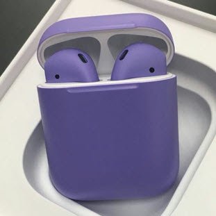Apple AirPods 2 Color (без беспроводной зарядки чехла, matt light violet)