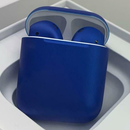 Apple AirPods 2 Color (беспроводная зарядка чехла, matt medium blue)