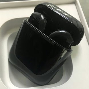 Apple AirPods 2 Color (беспроводная зарядка чехла, Premium gloss black)