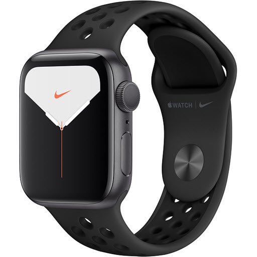 Apple Watch Series 5 GPS 40mm (Space Gray Aluminium Case with Anthracite/Black Nike Sport Band, MX3T2RU/A)