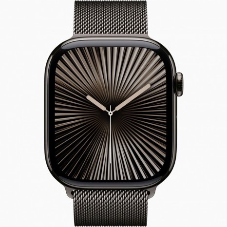 Фото товара Apple Watch Series 10 46 mm Slate Titanium Case with Slate Milanese Loop (GPS + LTE) (размер S/M)