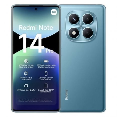 Фото товара Xiaomi Redmi Note 14 Pro 4G 12/512 Gb , Ocean Blue