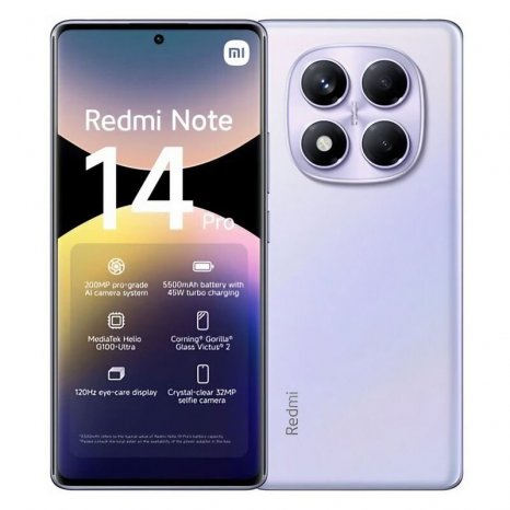 Фото товара Xiaomi Redmi Note 14 Pro 4G 8/256 Gb Ru, Aurora Purple