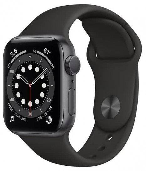Фото товара Apple Watch Series 6 GPS 40mm (RU, Aluminum Case with Sport Band, серый космос/черный)