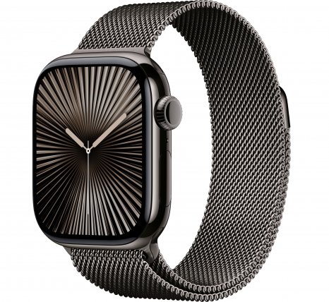 Фото товара Apple Watch Series 10 42 mm Slate Titanium Case with Slate Milanese Loop (GPS + LTE)