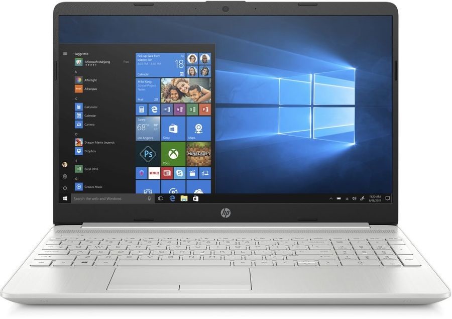 Фото товара HP 15  i3-8145U 8Gb SSD 256Gb Intel UHD Graphics 620 15,6 HD SVA BT Cam 2620мАч Win10 Серебристый 15-dw0005ur 6PL53EA