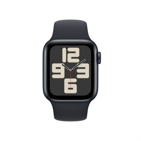 Фото товара Apple Watch SE (2024) 44mm Midnight Aluminum Case with Midnight Sport Band (GPS) (размер S/M)